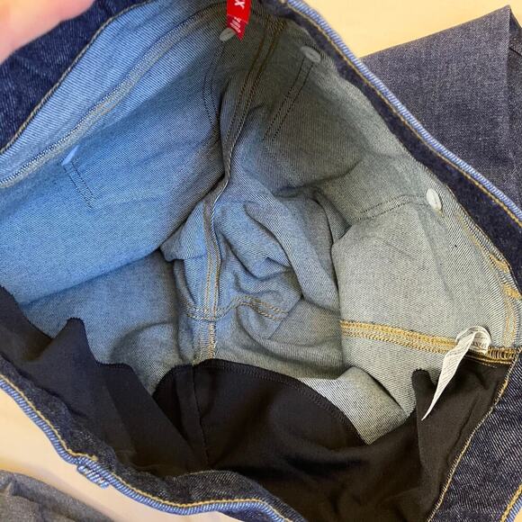 Spanx Sz XL SPANXshape EveryWear Kick Flare Jeans Raw Indigo Pull-on Stretchy 16 - Picture 13 of 16